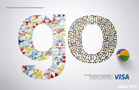 Visa平面廣告設計欣賞 簡潔美學與情感共鳴的交融